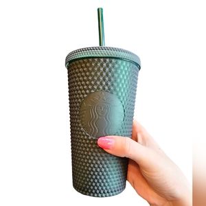Starbucks Grande Matte Dark Green Studded Tumbler